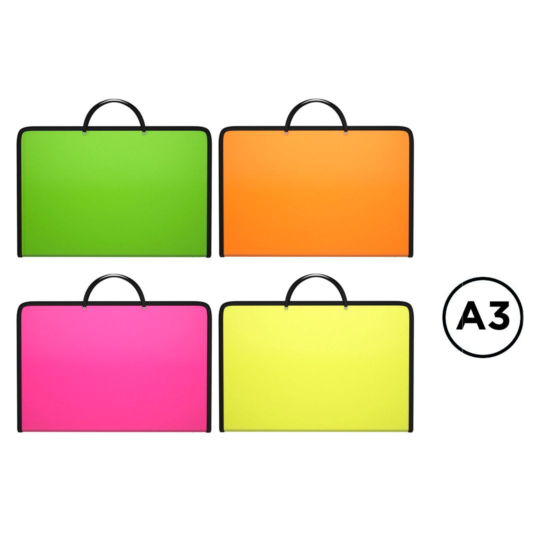 Папка на молнии Erich Krause "Diagonal Neon", с ручками, A3 формат, ассорти / Папки-конверты на молнии oe.kz Папка на молнии Erich Krause "Diagonal Neon", с ручками, A3 формат, ассорти / Папки-конверты на молнии