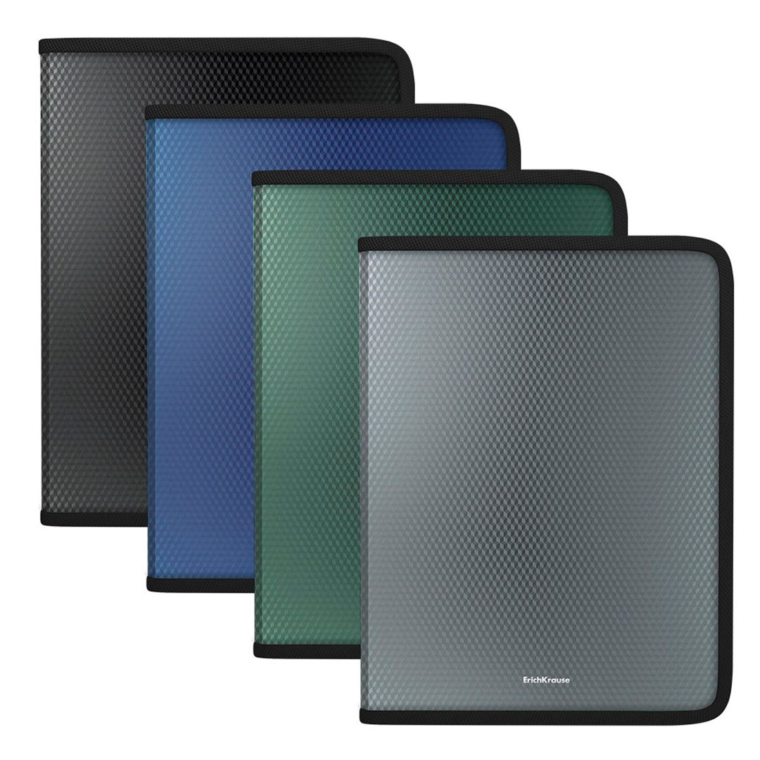 Папка Erich Krause "Diamond Original", А4+ формат, на 2 кольцах, молния, ассорти / Папки на кольцах