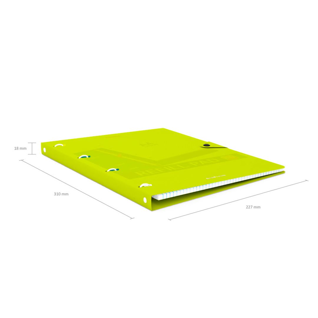 Тетрадь Erich Krause "Neon" А4, 80 листов, в клетку, на кольцах, на кнопке, ассорти / Тетради №11