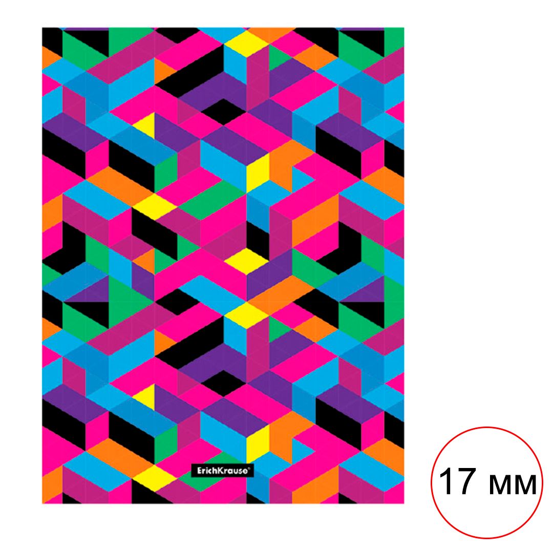 Папка Erich Krause "Disco Style" с зажимом, A4 формат, корешок 17 мм, цветной / Папки с зажимом