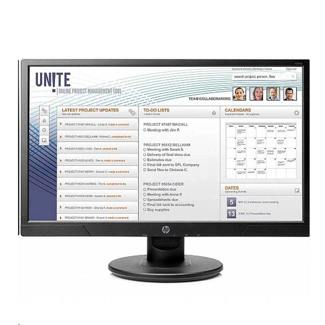 Монитор широкоформатный с LED подсветкой HP V214a, VGA/HDMI, 20,7", 16:9, черный / Мониторы