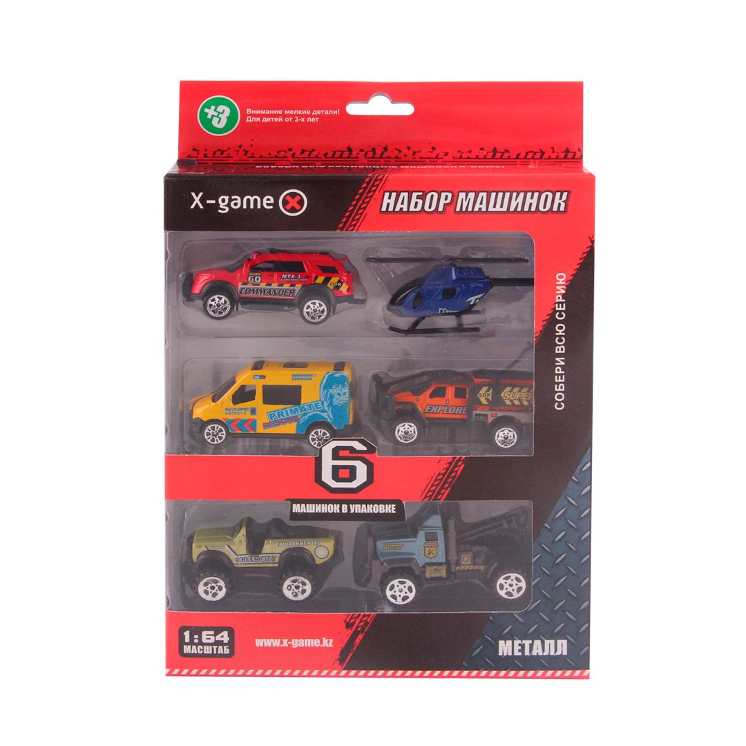 Набор металлических машинок X-Game "Город", XGCM6J 1:64, 6 шт в упаковке / Подарки и сувениры oe.kz Набор металлических машинок X-Game "Город", XGCM6J 1:64, 6 шт в упаковке / Подарки и сувениры
