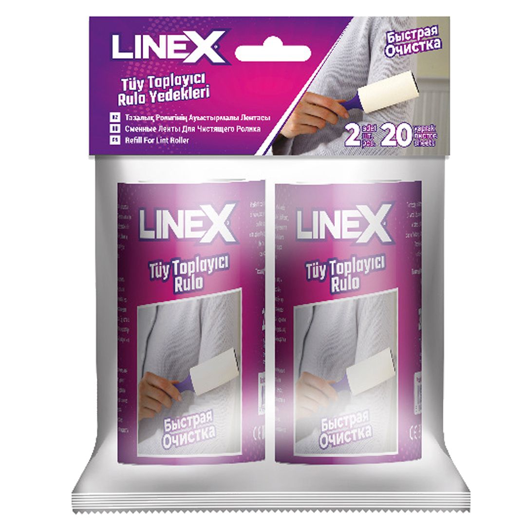 Сменный ролик для одежды Linex, 2 штуки в комплекте, 20+20 листов / Средства по уходу за одеждой