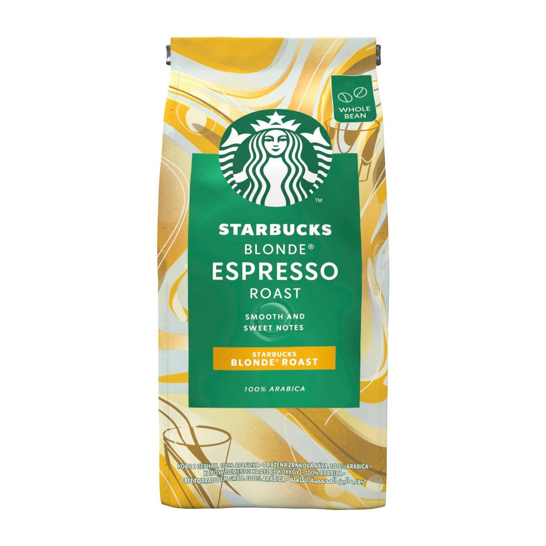 Кофе в зернах Starbucks "Blonde Espresso Roast", светлой обжарки, 200 гр / Кофе зерновой