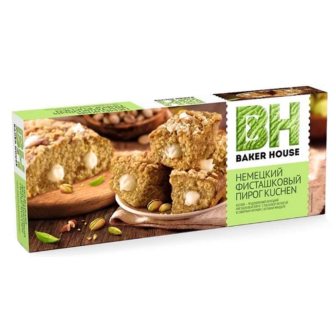 Пирог немецкий Baker House "Kuchen" , фисташковый, 350 гр / Печенье, вафли, крекеры №2