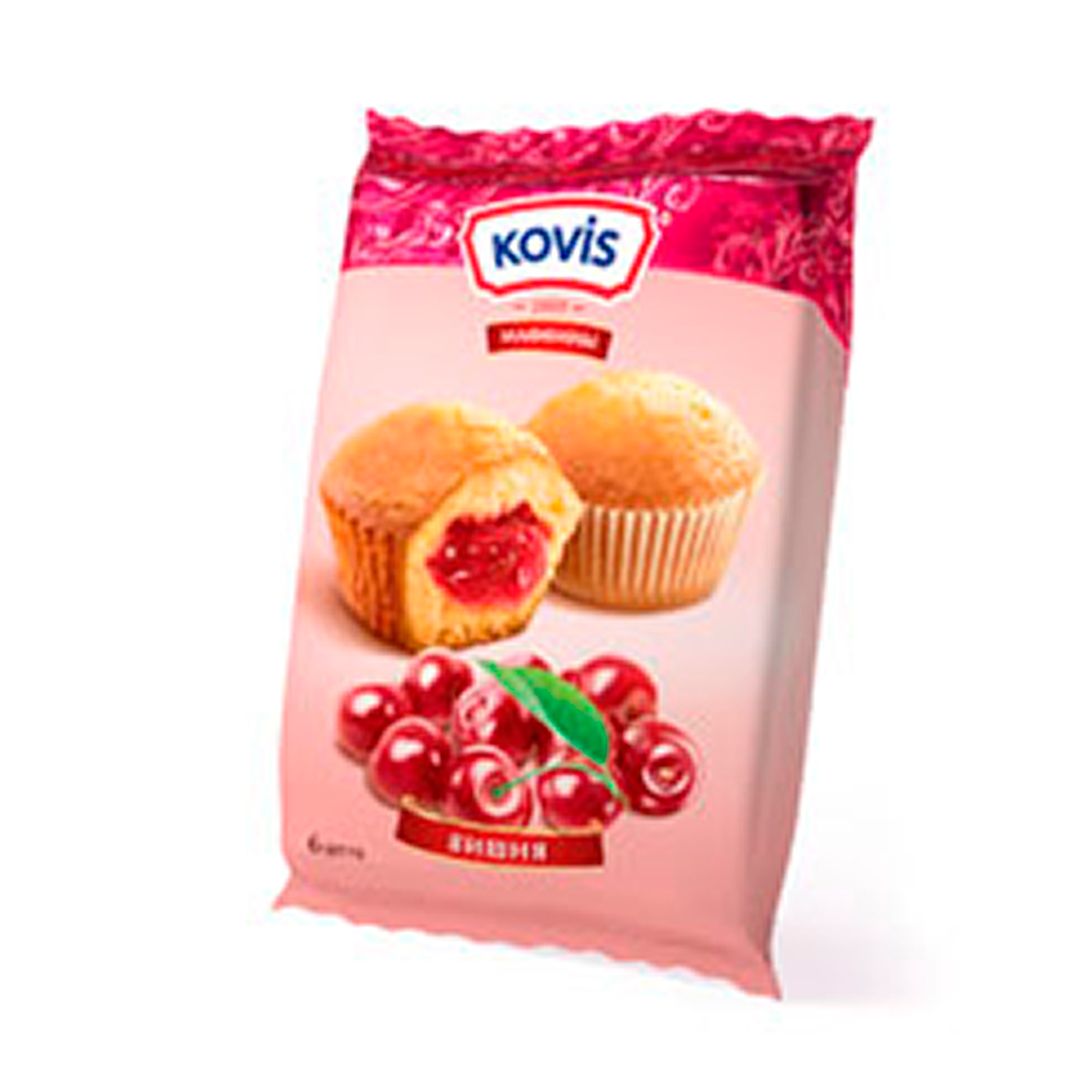 Мини-маффины Kovis "Вишня", 200 гр / Печенье, вафли, крекеры oe.kz Мини-маффины Kovis "Вишня", 200 гр / Печенье, вафли, крекеры