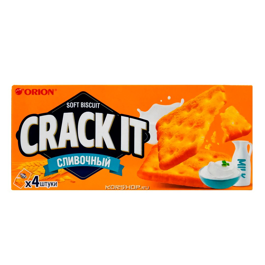 Печенье Orion "Crack IT Creamy", сливочное, 80 гр / Печенье, вафли, крекеры