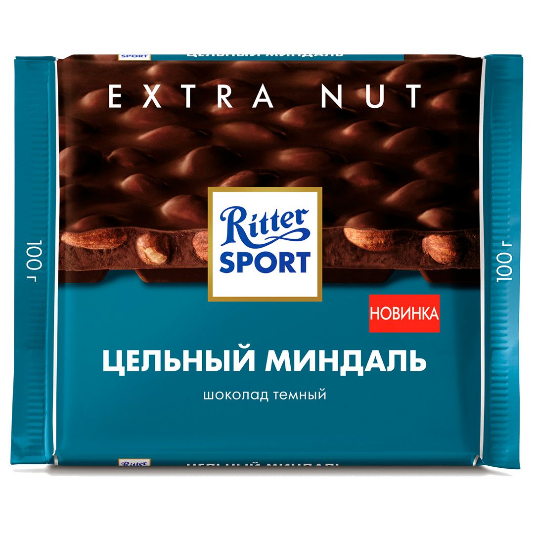 Шоколад темный Ritter SPORT "Цельный миндаль" 100 гр