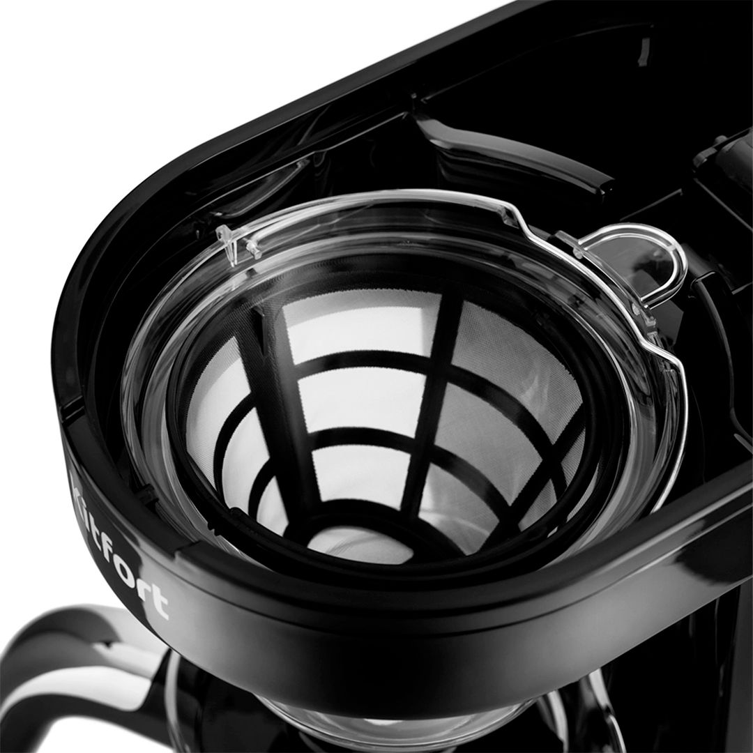 Кофеварка "2 в 1" Kitfort КТ-759, капельная, 0,75 л, черная / Кофеварки	 №6