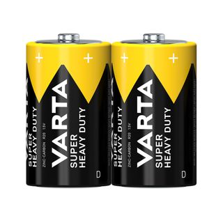 Батарейки Varta Superlife Mono бочонок D R20P, 1.5 V, 2 шт./уп., цена за упаковку, в пленке / Батарейки