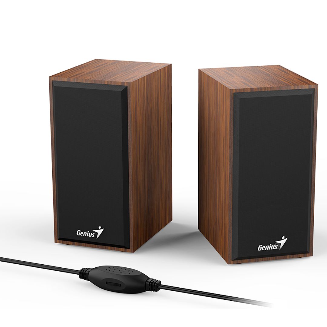 Колонки Genius SP-HF180, 3 Вт, RCA, USB, коричневые / Компьютерные колонки №3