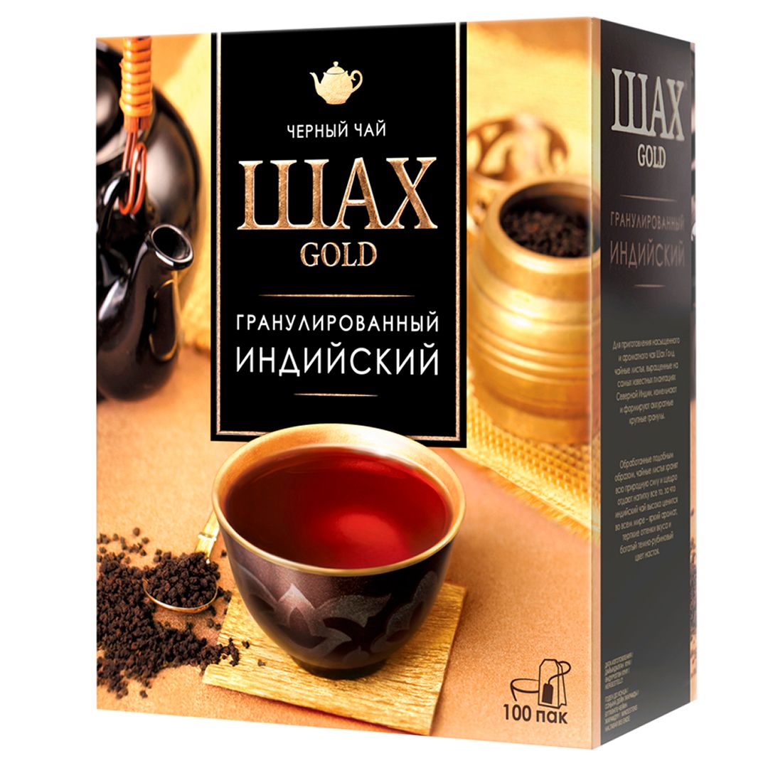 Шай Шах Gold, қара шай, 100 қалташа