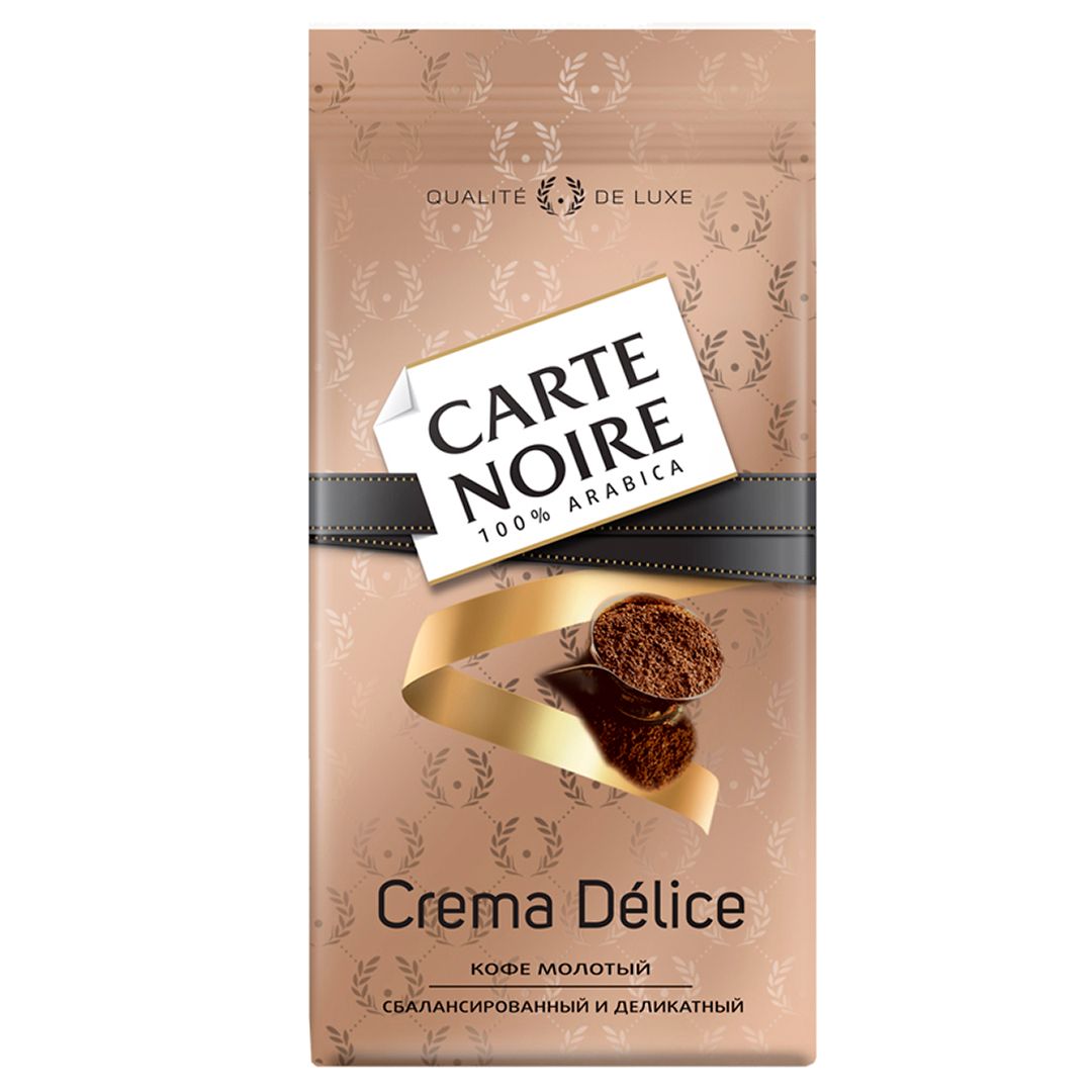 Кофе молотый Carte Noire "Crema Delice", средней обжарки, 230 гр / Кофе молотый