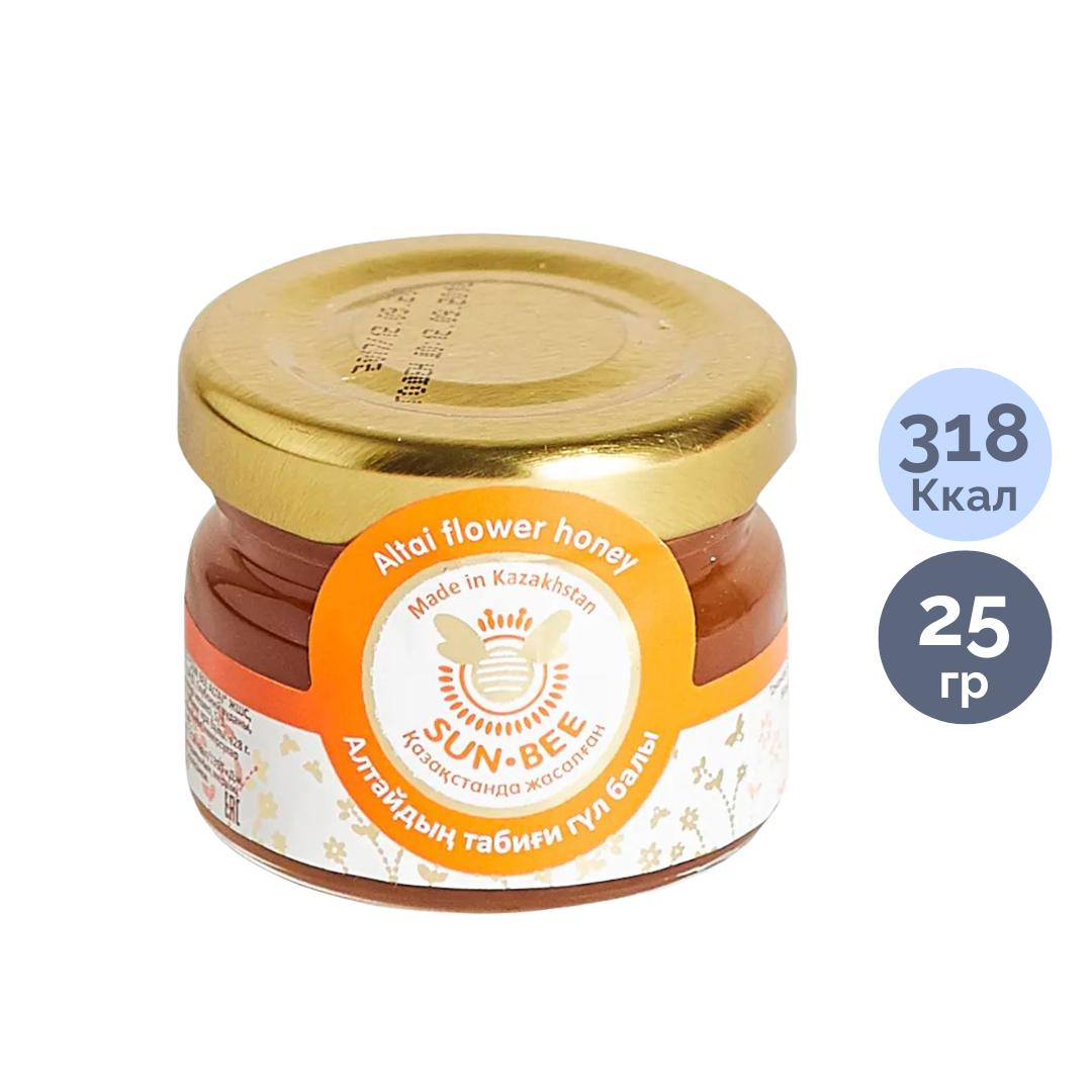 Бал Sun-Bee "Гүлдер", шыны банка, 25 гр / Бал, тосап, шәрбаттар