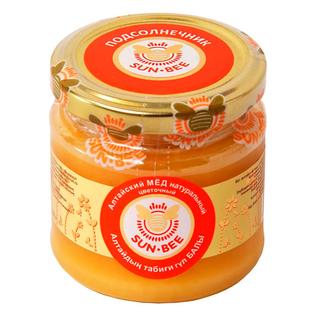 Мёд Sun-Bee Алтайский, стеклянная банка, ассорти, 230 гр / Мед, варенье, сиропы