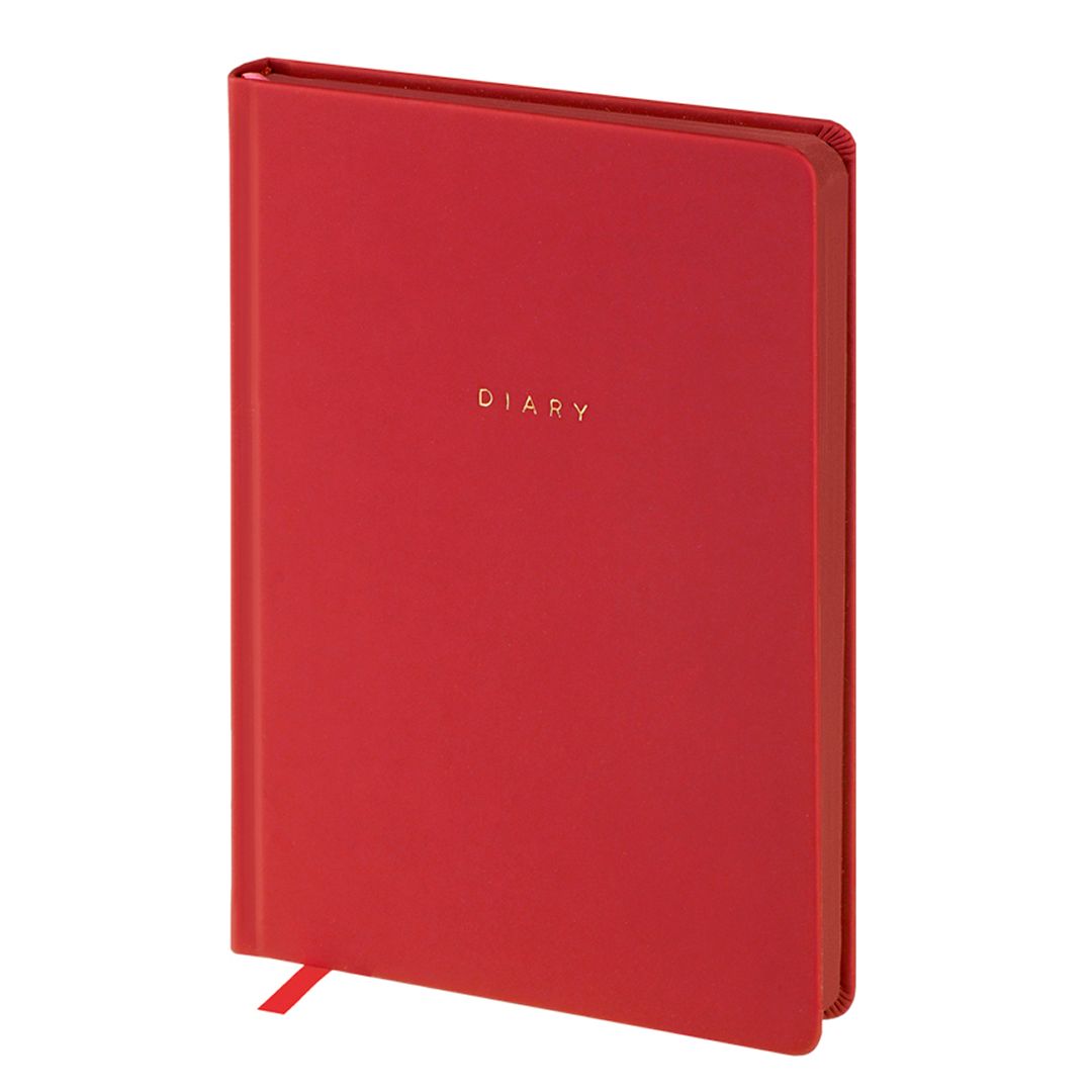 Ежедневник недатированный OfficeSpace "Grace", А5, 136 л, цветной срез, красный / Ежедневники недатированные №2