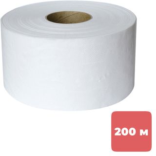 Орамдағы дәретхана қағазы OfficeClean "Professional", 200 метр, 1 қабатты, ақ / Кәсіби дәретхана қағаздары