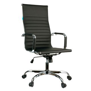 Басқарушы креслосы Helmi HL-E17 "Slim", эко былғары, қара / Басқарушыларға арналған креслолар