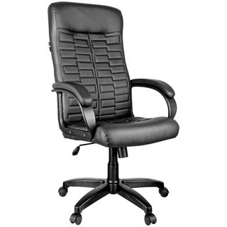 Басқарушы креслосы Helmi HL-E80 "Ornament", эко-былғары, қара / Басқарушыларға арналған креслолар