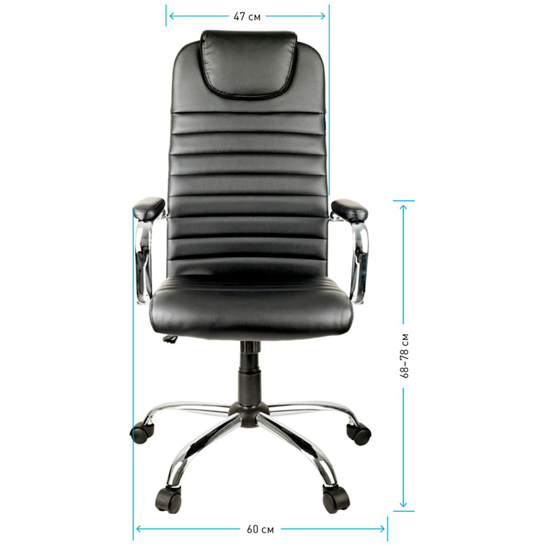 Басқарушы креслосы Helmi HL-E25 "Intelligent", эко былғары, қара / Басқарушыларға арналған креслолар №3