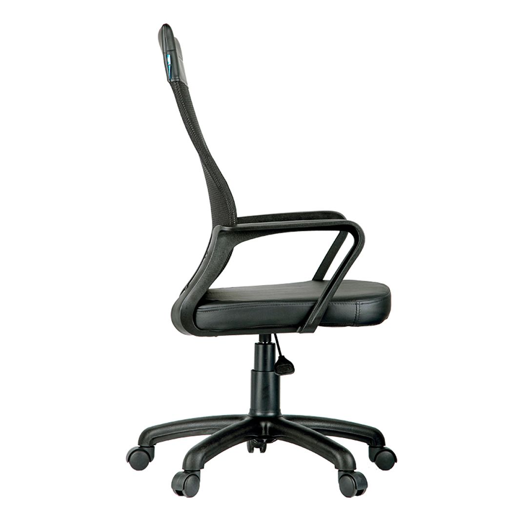 Кресло для персонала Helmi HL-M65 "Sigma", экокожа, сетка, черное / Кресла для персонала №3