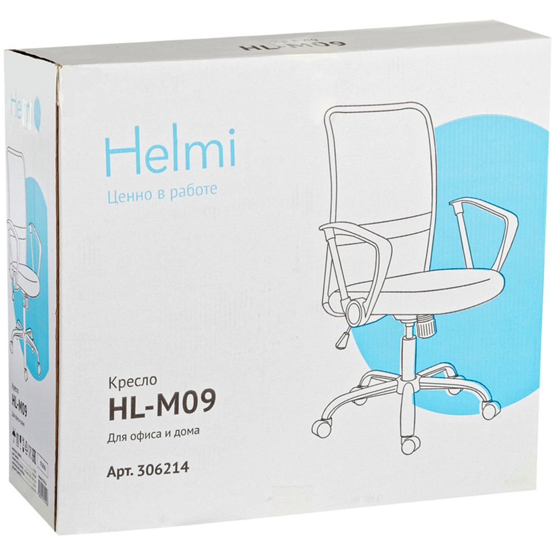 Қызметкерлерге арналған кресло Helmi HL-M09, мата, торлы, қара