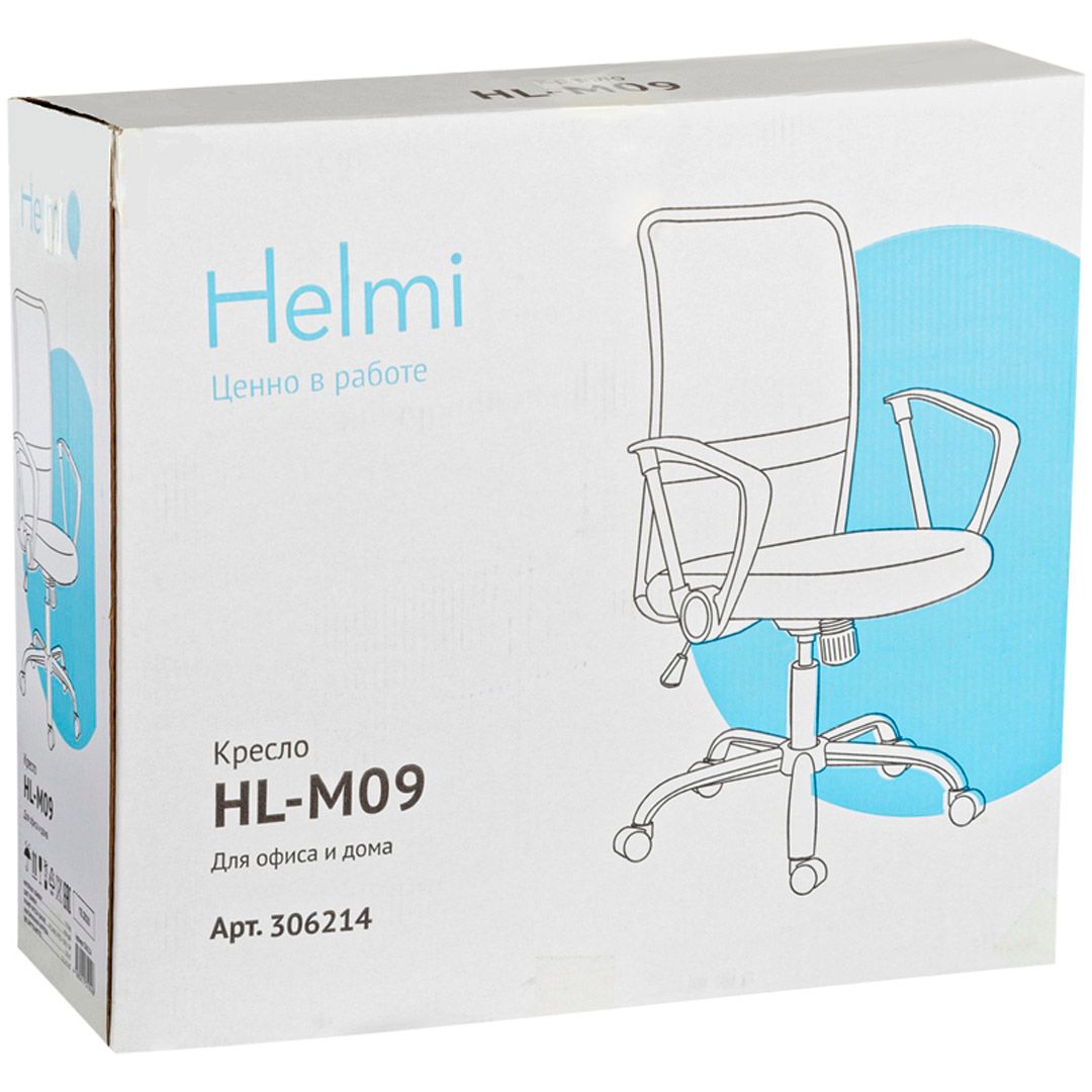 Қызметкерлер креслосы Helmi HL-M09, мата, торлы, қара / Қызметкерлерге арналған креслолар №9