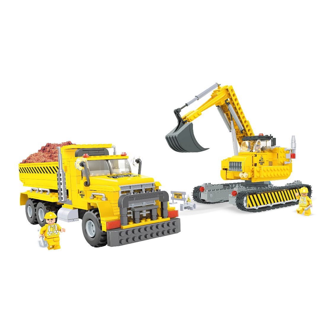 Игровой конструктор Ausini 29901 "Строители. Строительная техника", 605 деталей / Конструкторы №2
