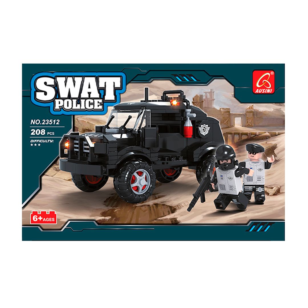 Игровой конструктор Ausini 23512 "Спецназ. Особый отряд спецназа на джипе", 208 деталей / Конструкторы
