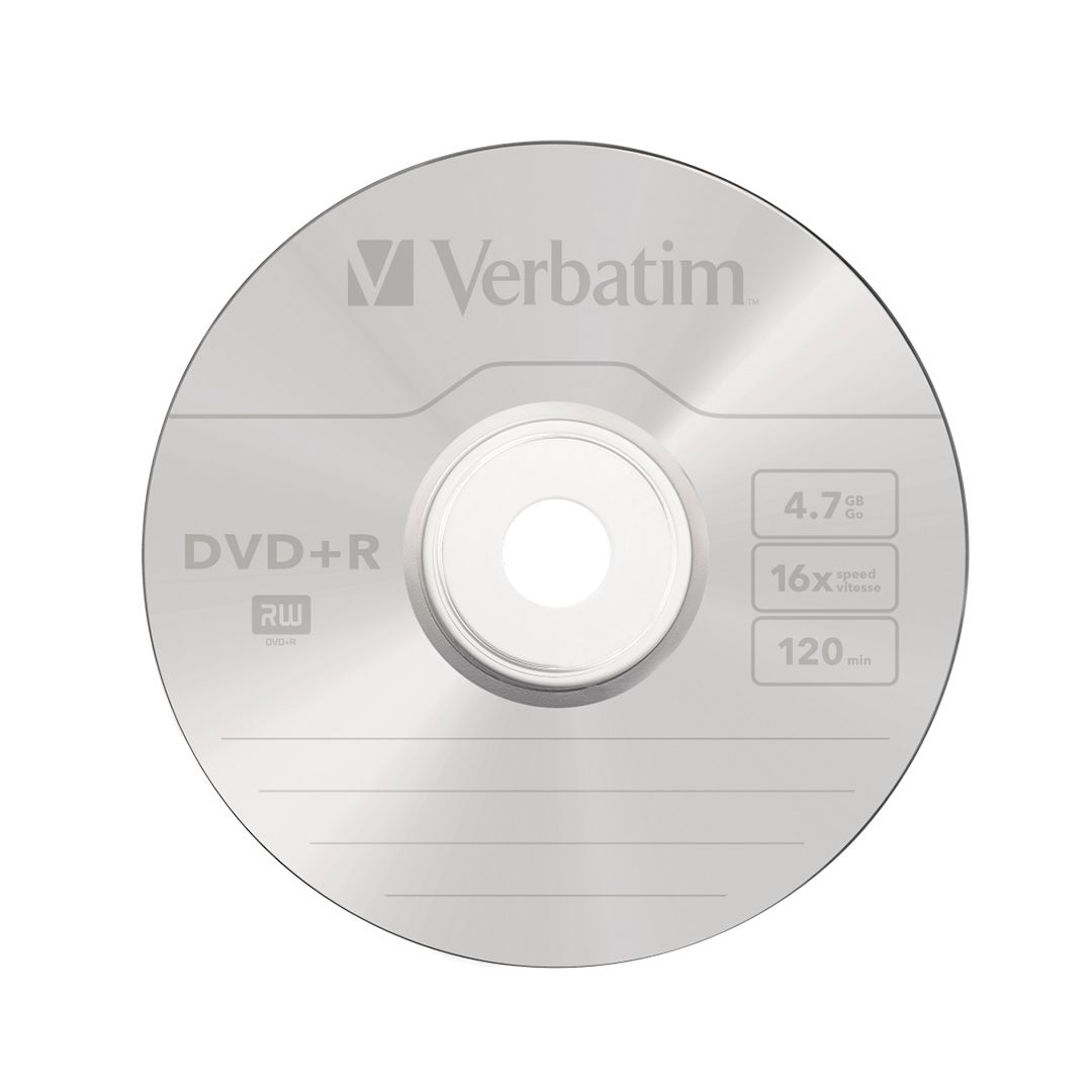 Диск DVD+R Verbatim, 4.7 GB, 16х, қаптамада 25 дана