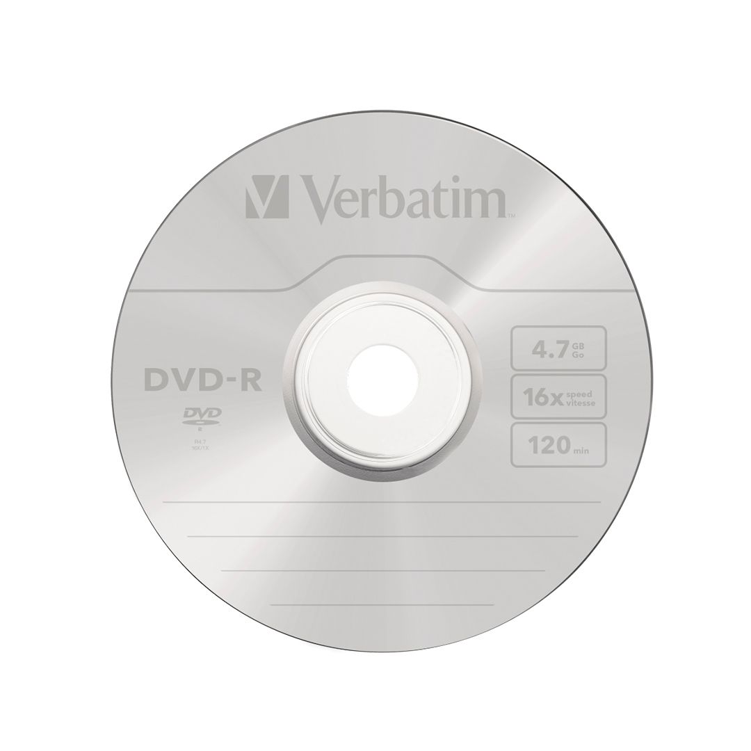 Диск DVD-R Verbatim, 4.7 GB, 16х, 25 шт/упак