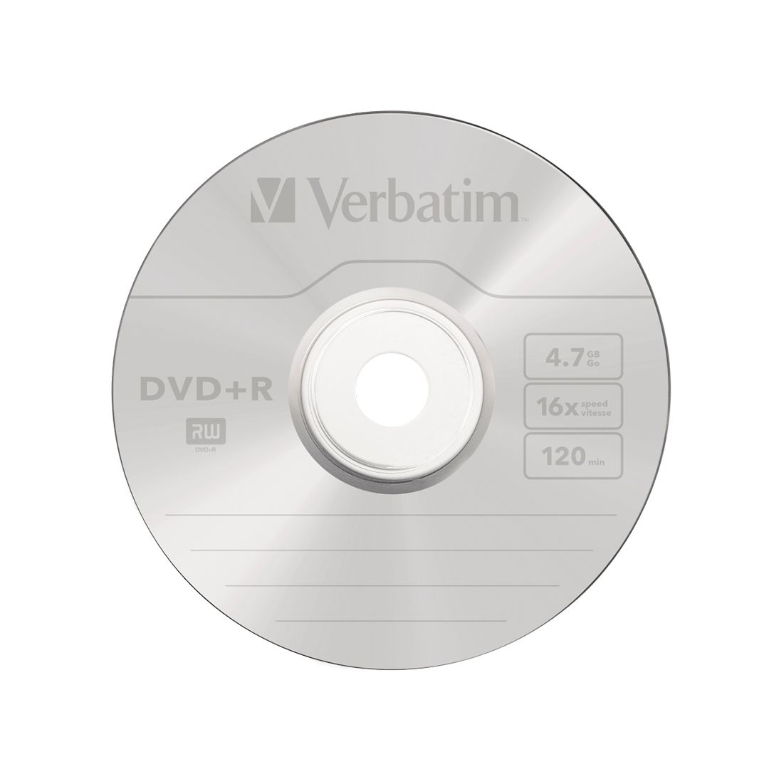 Диск DVD+R Verbatim, 4.7 GB, 16х, 10 шт/упак