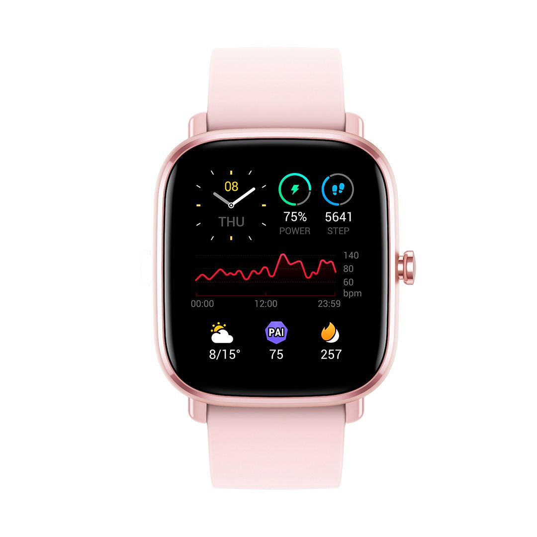 Смарт-часы Amazfit GTS2 mini A2018, 220 мАч, розовый фламинго / Фитнес-браслеты, смарт часы №2