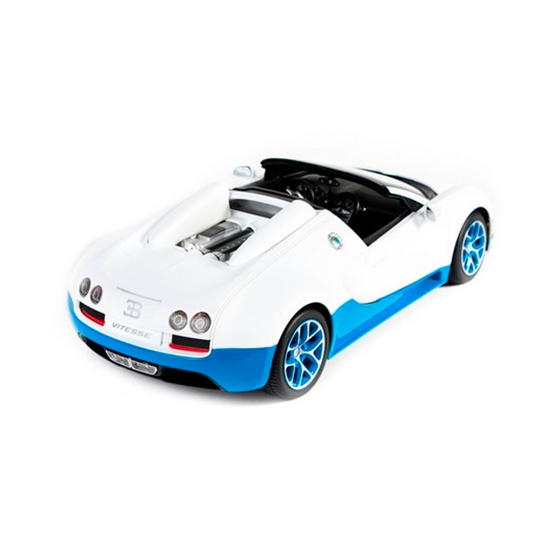 Радиоуправляемая машинка Rastar "Bugatti Veyron 16.4 Grand Sport Vitesse 70400WB", 1:14, бело-синяя / Подарки и сувениры №2