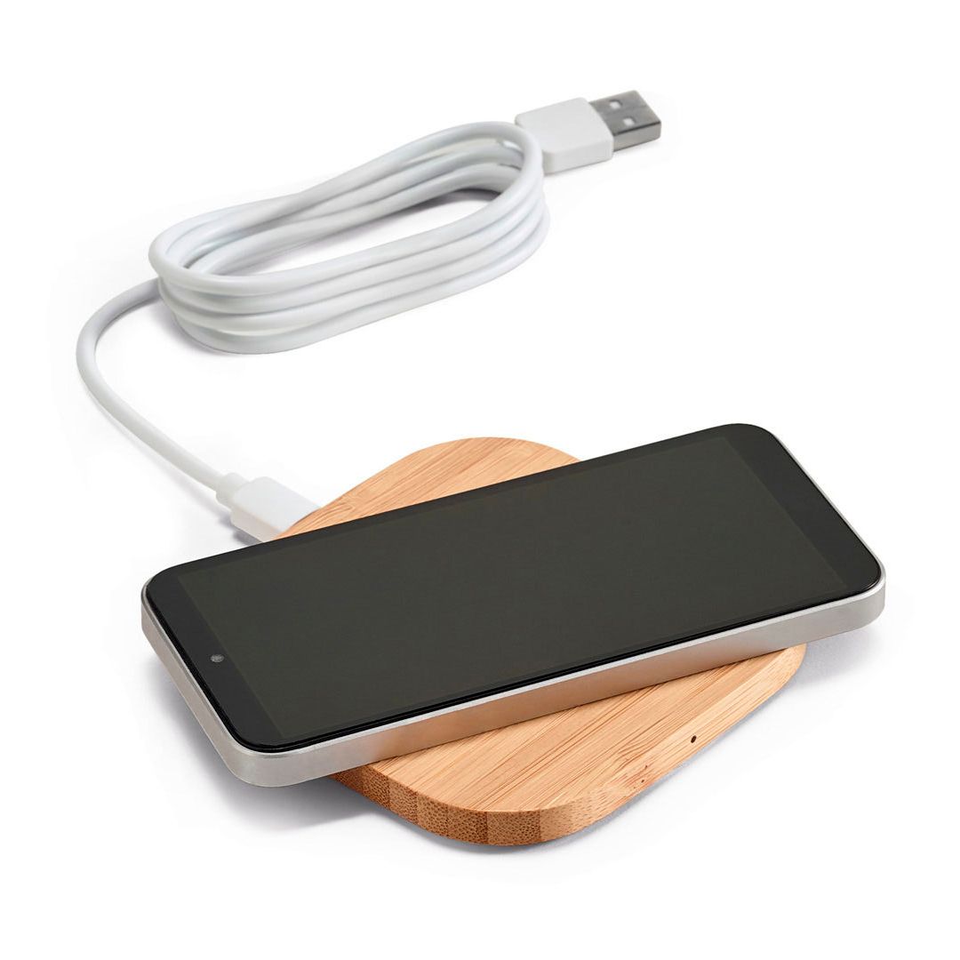 Беспроводное зарядное устройство Power, бамбук / Подарки и сувениры №2