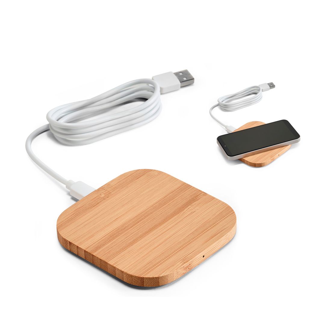 Беспроводное зарядное устройство Power, бамбук / Подарки и сувениры №3