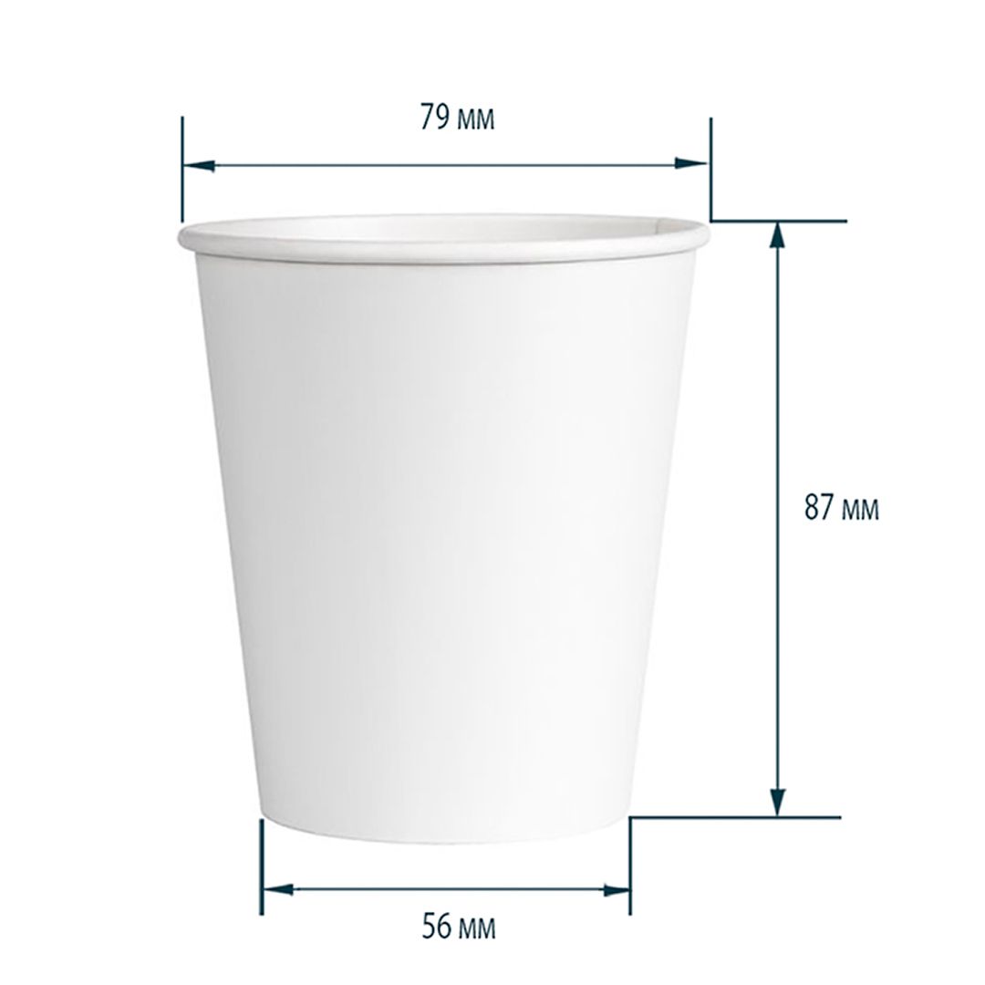 Стаканы бумажные одноразовые OfficeClean, 250 мл, 50 шт/упак, белые / Посуда одноразовая №2