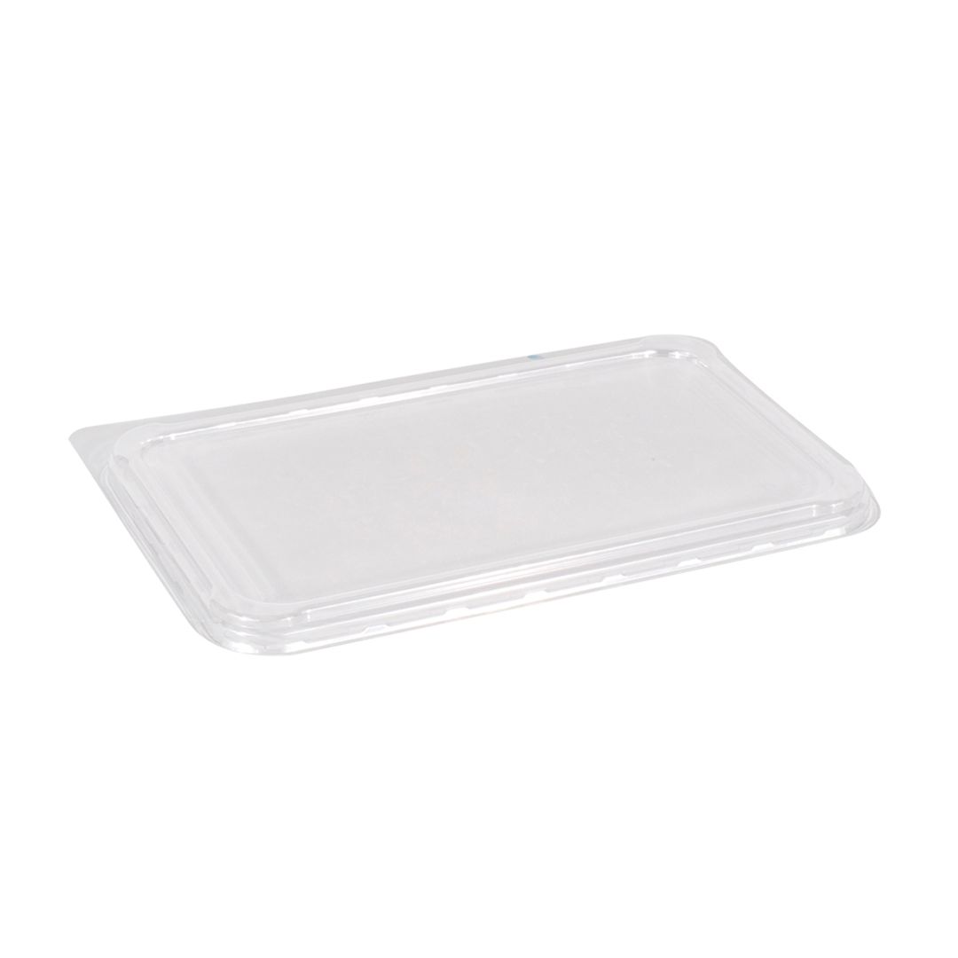 Крышки для одноразовых контейнеров Стиролпласт, 275*175 мм, прозрачные, 175 шт/упак / Посуда одноразовая