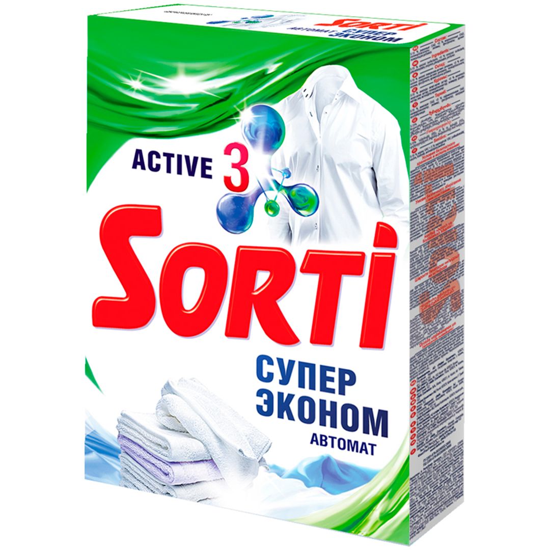 Стиральный порошок Sorti Автомат "Супер Эконом", 350 гр, картонная упаковка / Стиральные порошки №2