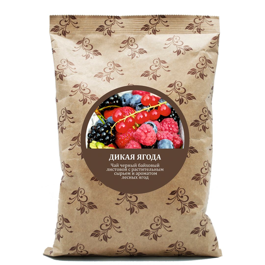 Чай Чайные Шедевры "Дикая ягода", черный, 500 гр, листовой / Чай листовой