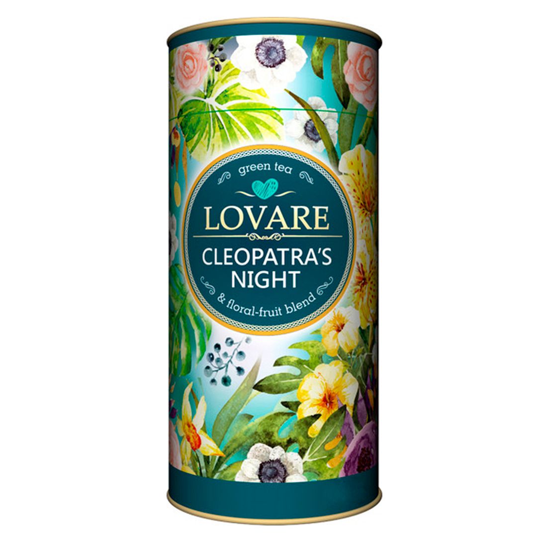 Чай Lovare "Ночь Клеопатры", зеленый, 80 гр, листовой, тубус / Чай листовой