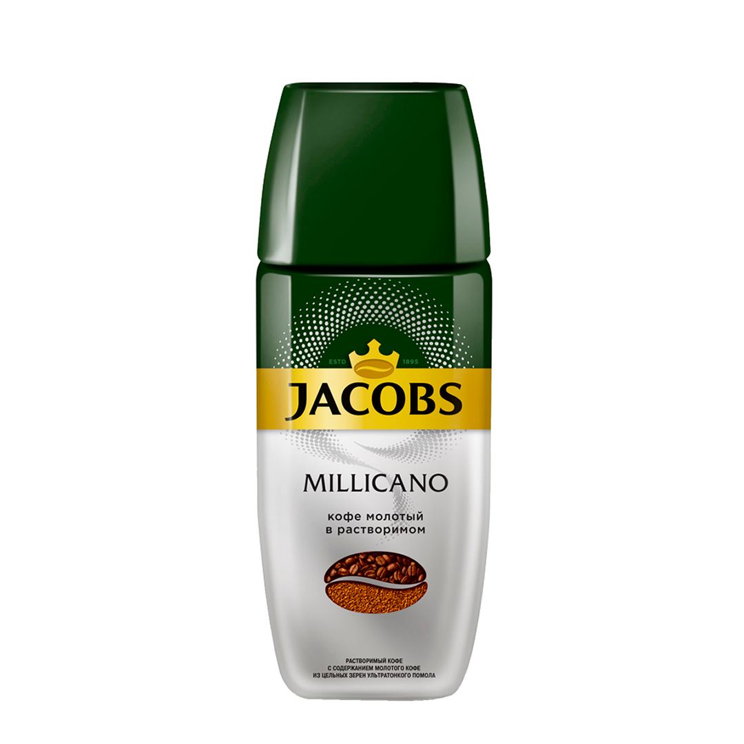 Кофе растворимый Jacobs Monarch Millicano, 95 гр, стеклянная банка / Кофе растворимый