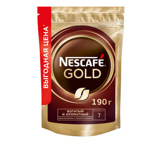 Кофе растворимый Nescafe Gold, 190 гр, вакуумная упаковка / Кофе растворимый oe.kz Кофе растворимый Nescafe Gold, 190 гр, вакуумная упаковка / Кофе растворимый