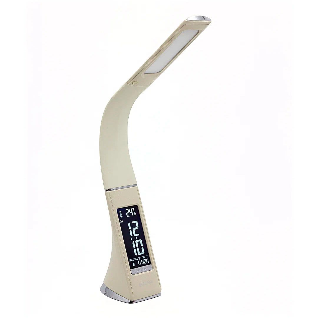 Светильник настольный Artstyle TL-219BG, на подставке, LED, сенсор. управ., часы, календарь, бежевый / Светильники настольные oe.kz Светильник настольный Artstyle TL-219BG, на подставке, LED, сенсор. управ., часы, календарь, бежевый / Светильники настольные