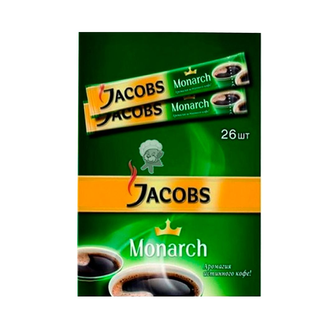 Кофе растворимый Jacobs Monarch, 26 пакетиков / Кофе порционный