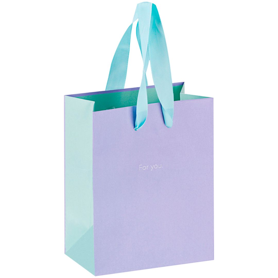 Пакет подарочный Meshu "Duotone. Lavender", размер 18*23*10 см, матовая ламинация / Упаковка подарков