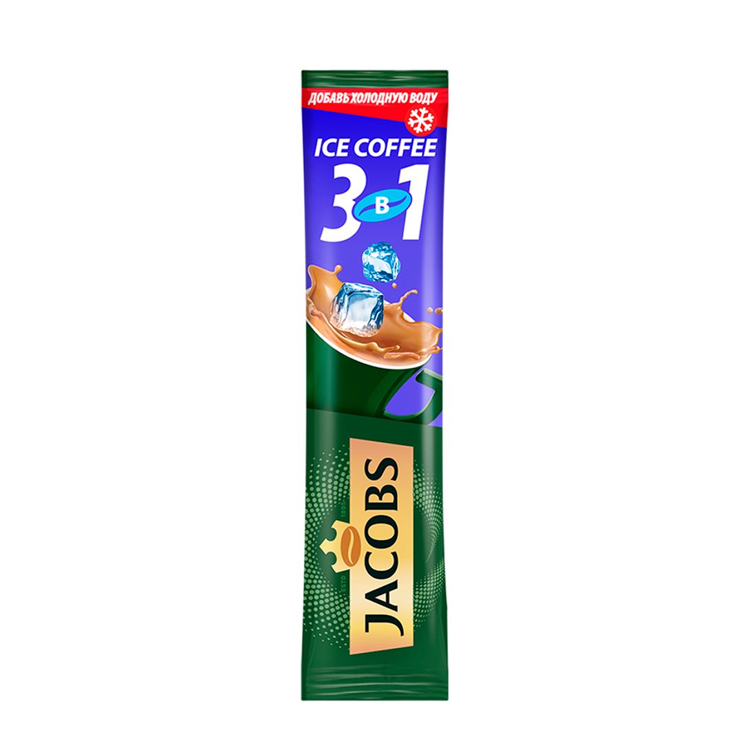 Кофе растворимый Jacobs "Ice Coffee", 3 в 1, 24 пакетика / Кофе порционный №2