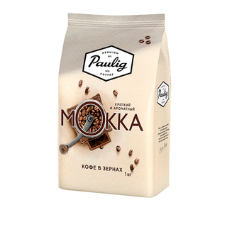Кофе дәндері Paulig "Mokka", орташа қуырылған, 1000 гр / Дәнді кофе