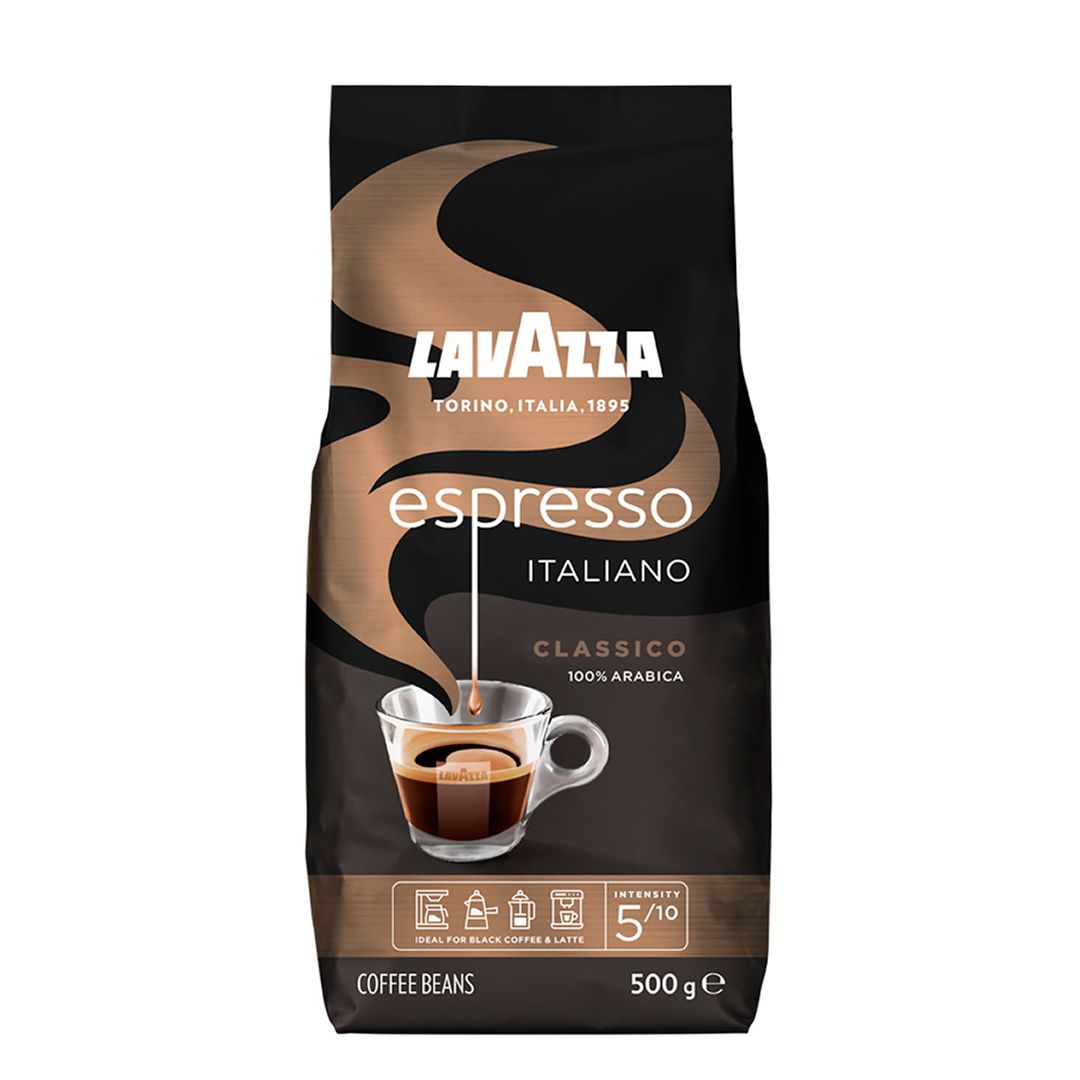 Кофе в зернах Lavazza Caffe Espresso, средней обжарки, 500 гр / Кофе зерновой