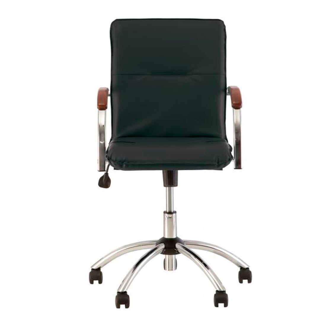 Кресло для персонала SAMBA (BOX-2) RU V-14 1.043, искусственная кожа, черное / Кресла для персонала №2